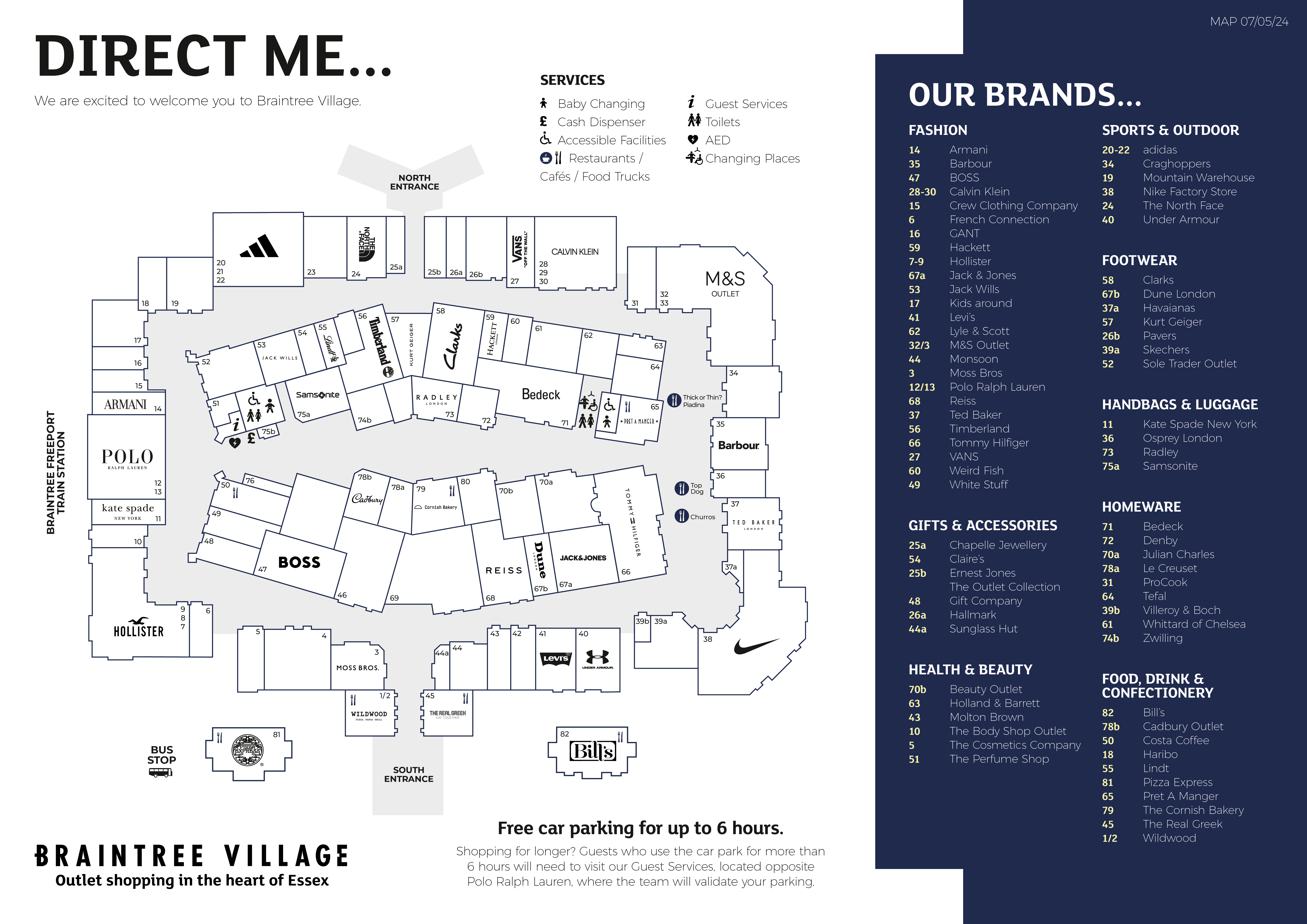Braintree Village map