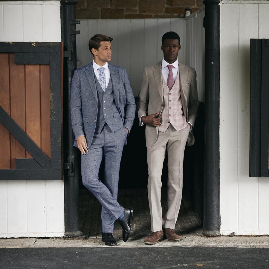 Two men in three-piece suits